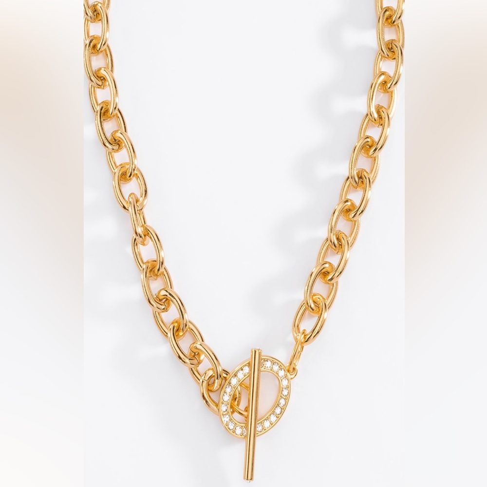 18 carat gold plated with crystal stones